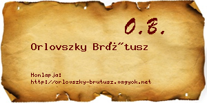 Orlovszky Brútusz névjegykártya